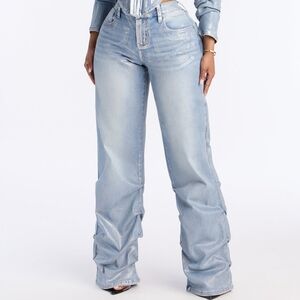 Foil Stacked Slim Jeans - Light Wash (7)